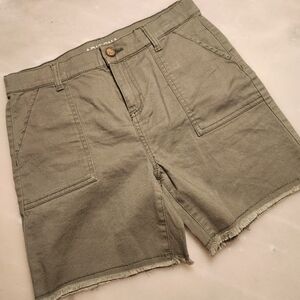ARIZONA JEANS Olive Green Girls Casual Shorts